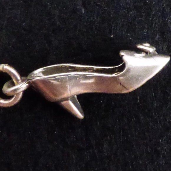 Vintage Sterling Silver 3-D High Heel Shoe Charm - Picture 1 of 3